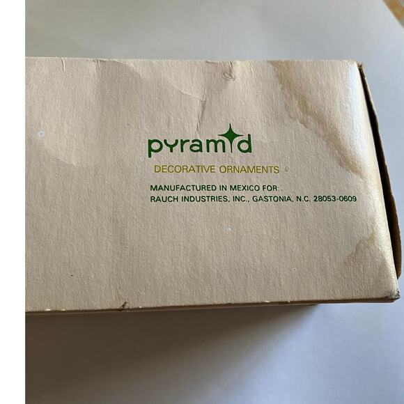 Vintage 11" Gold and Silver‎ Glitter Glass Indent Tree Topper Christmas Rauch 92 - Picture 7 of 9